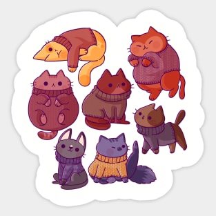 Cats in Sweaters Sticker